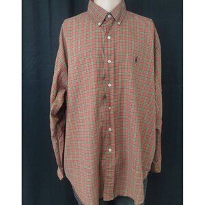Ralph Lauren Men's Red Plaid Shirt/Button Up SzXL SKU3903